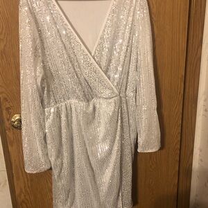 Sequin Wrap Dress